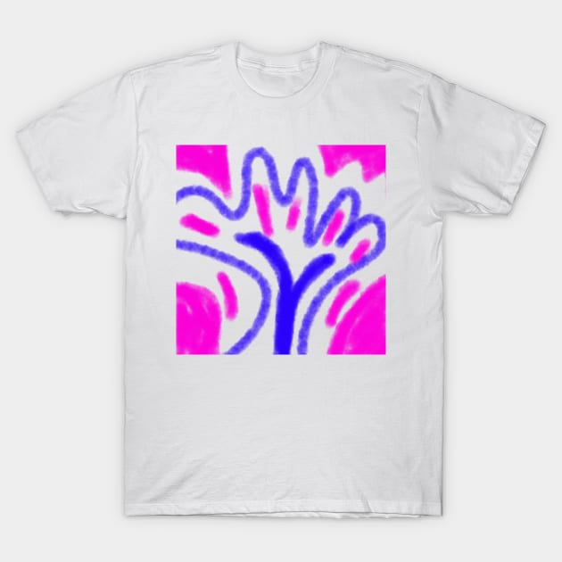 pink blue abstract texture watercolor design T-Shirt by Artistic_st